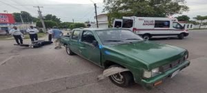 Motociclistas resultan heridos en accidente vial