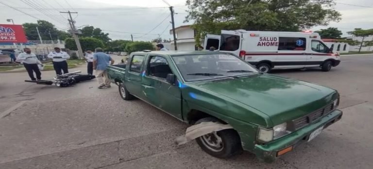 Motociclistas resultan heridos en accidente vial