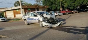 Dos heridos en accidente vial en las calles Heriberto Valdez y Niños Héroes