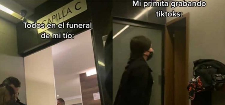 Aprovechó el funeral de su tío para grabar sus bailes de TikTok Aprovechó el funeral de su tío para grabar sus bailes de TikTok
