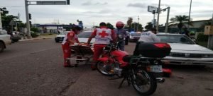 Motociclista herido en la calle Belisario Domínguez