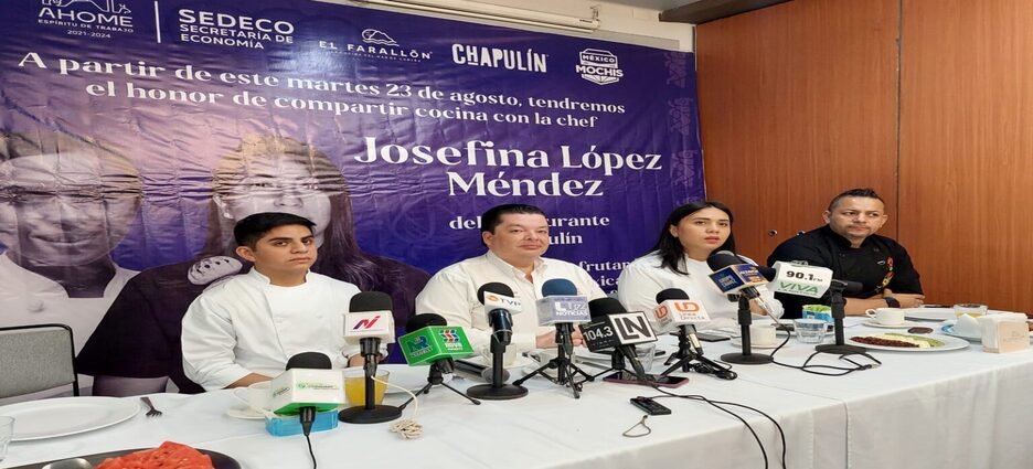 Presentación gastronómica de la chef Josefina López Méndez