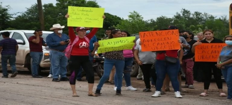 Exigen carretera hacia las comunidades Agua Nueva y Vallejo