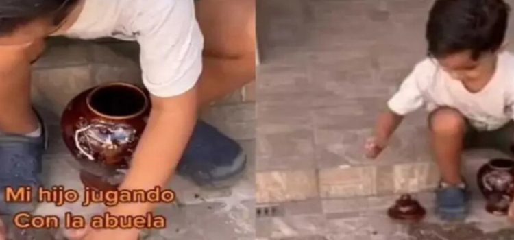 ¡Niño, ya deja de jugar con tu abuelita!