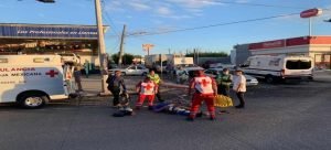 Accidente vial en el cruce de bulevar Zacatecas y calle Estado de Hidalgo