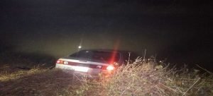 Accidente en un canal de la carretera estatal Lateral 18