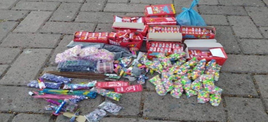 Decomisan 18 kilos de pirotecnia