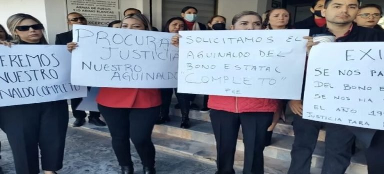 Personal de la Vicefiscalía se manifestó por que llegó incompleto el aguinaldo
