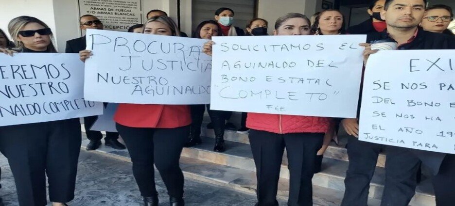 Personal de la Vicefiscalía se manifestó por que llegó incompleto el aguinaldo