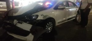 Accidente en el cruce de las calles Ángel Flores y Aquiles Serdán