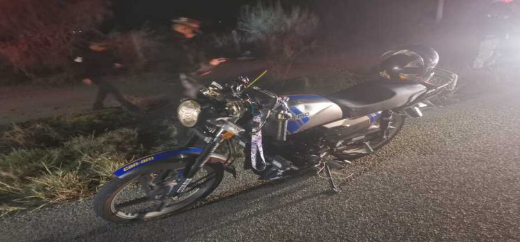 Accidente vial deja a tres motociclistas lesionados