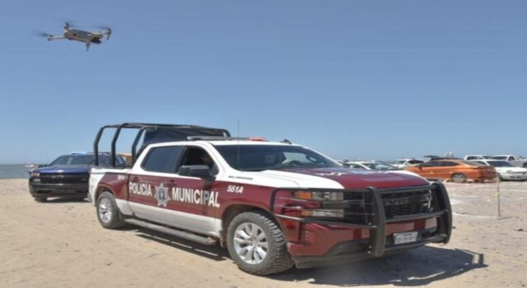 En Los Mochis hacen uso de drones para vigilar las playas
