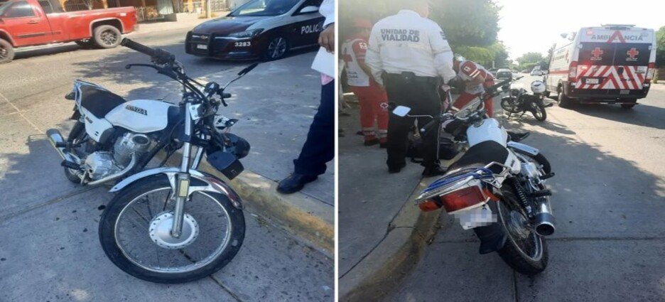 Motociclista herido en accidente vial