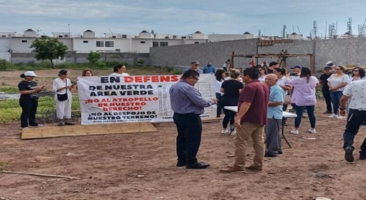 Defienden área verde que presuntamente les fue despojado