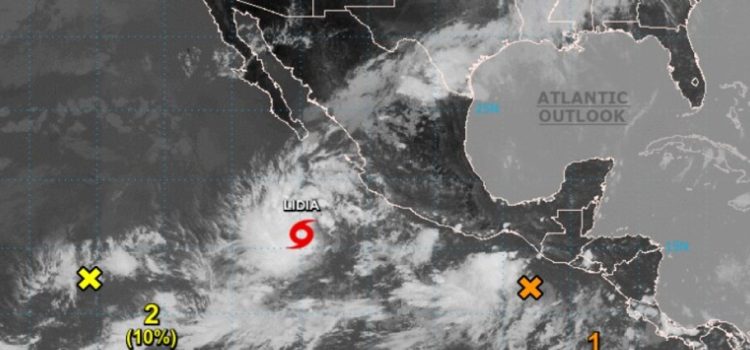Hay una gran probabilidad de que la tormenta Lidia afecte a Sinaloa