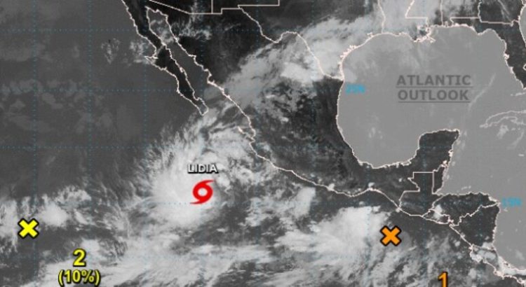 Hay una gran probabilidad de que la tormenta Lidia afecte a Sinaloa