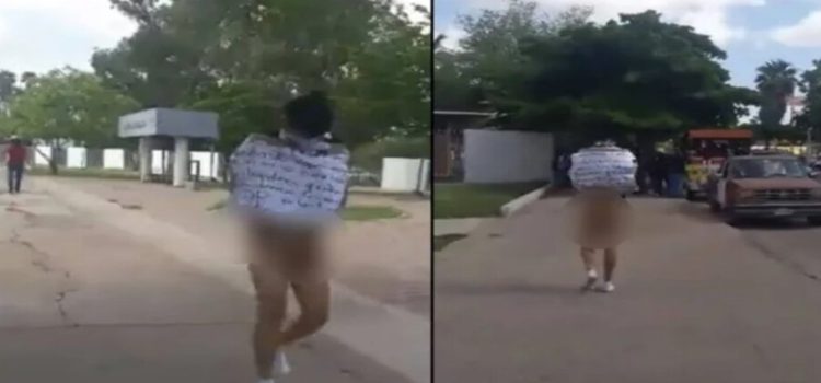 Joven es obligado a caminar desnudo por las calles