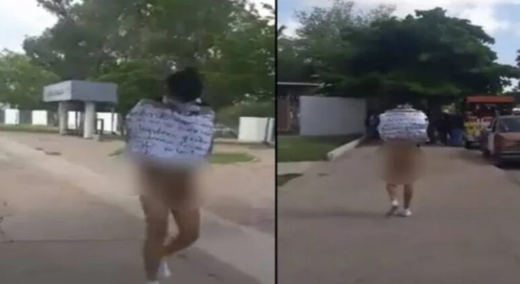 Joven es obligado a caminar desnudo por las calles