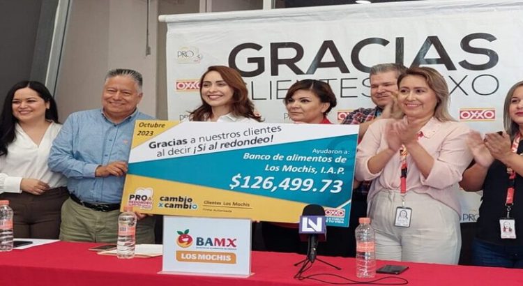 El Banco de Alimentos de Los Mochis recibió del 126 mil pesos del programa “Redondea para todos” 