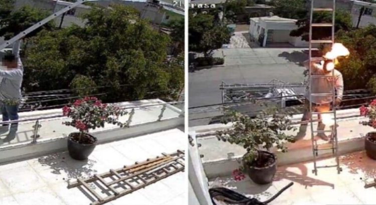Trabajador cae de una vivienda tras sufrir una descarga eléctrica