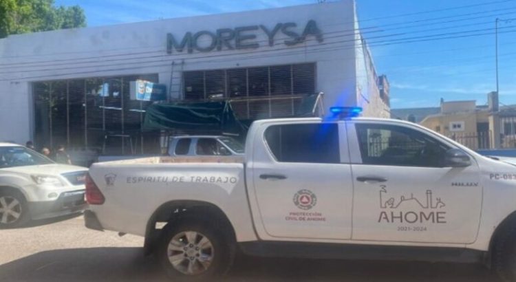 Hombre mayor recibe fuerte descarga eléctrica al pintar un taller en Los Mochis