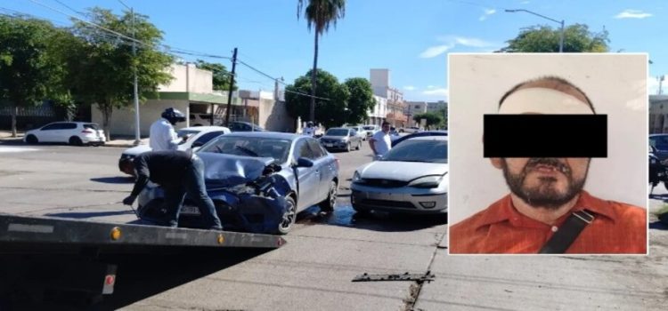 Detienen a hombre por robo de 2 vehículos y provocar accidente