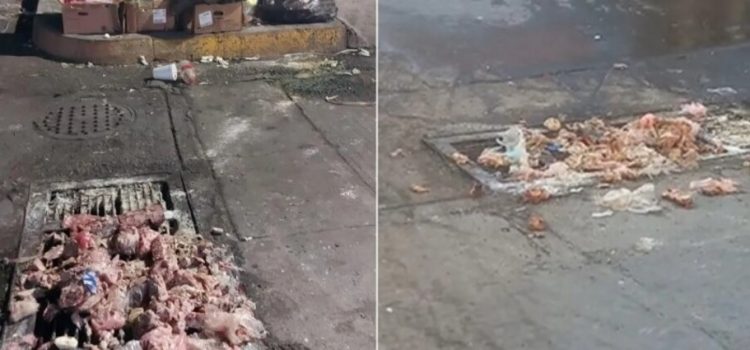 Cerrarán locales del Mercado Popular de Los Mochis que tiren desechos cárnicos al drenaje