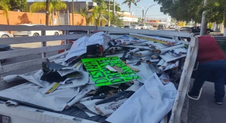 Implementan programa de retiro de publicidad de las calles de Los Mochis