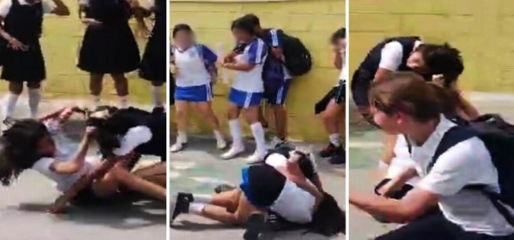 Alumnas de secundaria protagonizan fuerte pelea en el centro de Los Mochis