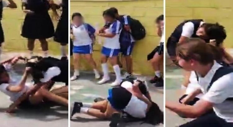 Alumnas de secundaria protagonizan fuerte pelea en el centro de Los Mochis