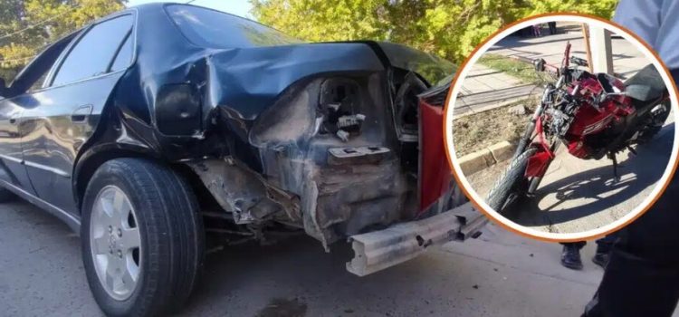 Conductora se pasa un alto y arrolla a un motociclista en Los Mochis
