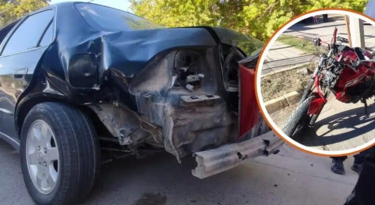 Conductora se pasa un alto y arrolla a un motociclista en Los Mochis