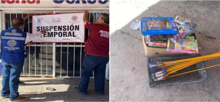 Clausuran barbería donde vendían pirotecnia