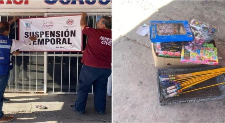 Clausuran barbería donde vendían pirotecnia