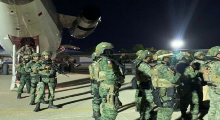 Llegan a Sinaloa 100 militares de élite para controlar la situación de violencia en el estado