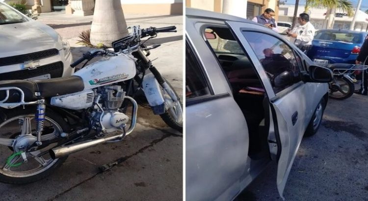 Dos personas resultan lesionadas en accidente en el centro de Los Mochis
