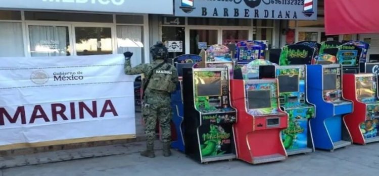 Semar asegura 46 máquinas tragamonedas en Sinaloa
