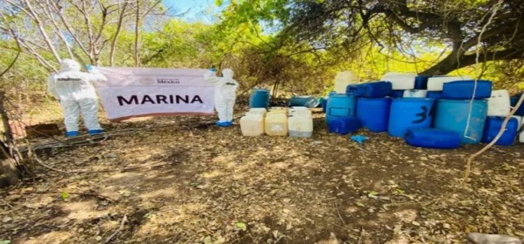 Marina neutraliza laboratorio clandestino en Cosalá, Sinaloa