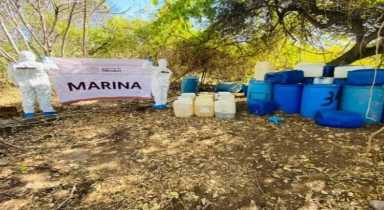 Marina neutraliza laboratorio clandestino en Cosalá, Sinaloa
