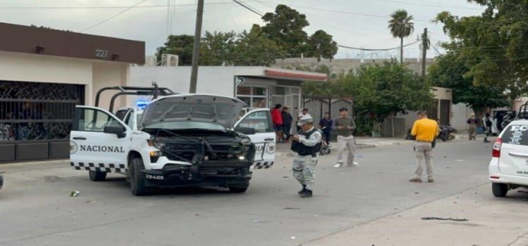 Accidente deja una mujer y dos elementos de la GN lesionados