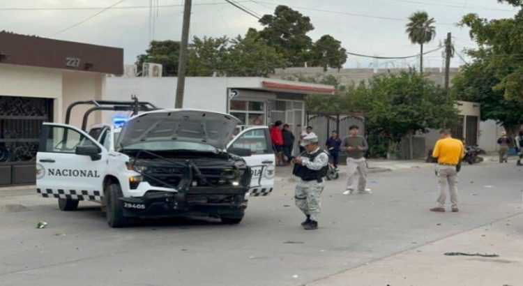 Accidente deja una mujer y dos elementos de la GN lesionados