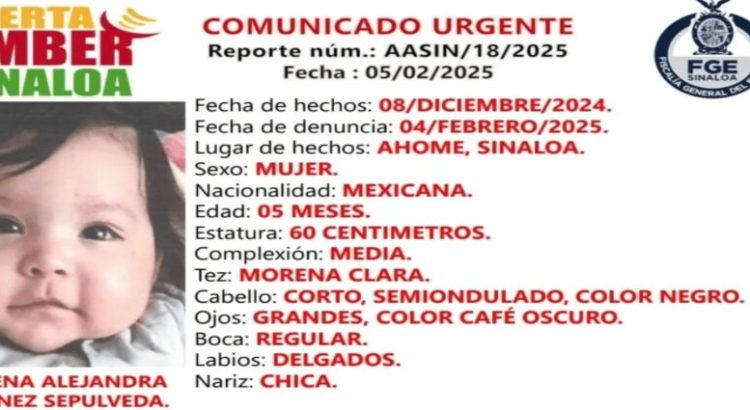 Denuncian robo de una bebé en los Mochis
