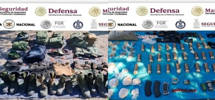 Marina incauta explosivos, droga, equipo táctico en Sinaloa