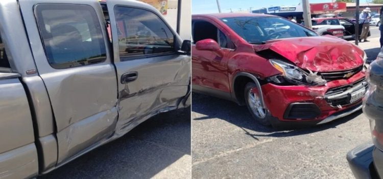 Accidente deja dos lesionados en Los Cedros en Los Mochis