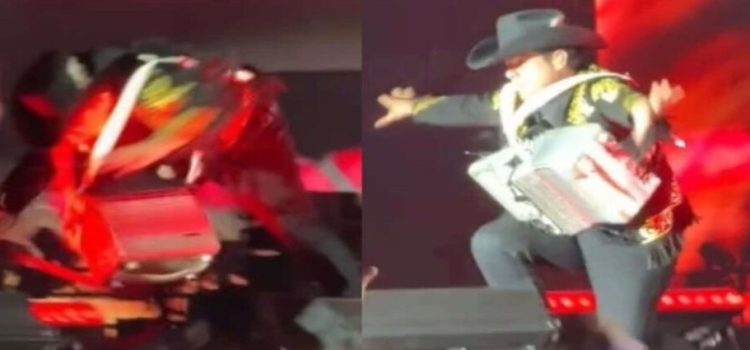 Alfredo Olivas “se cae” durante concierto en Los Mochis