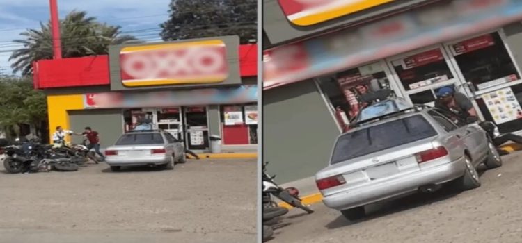 Tránsitos y motociclistas se agarran a golpes en Los Mochis Tránsitos y motociclistas se agarran a golpes en Los Mochis
