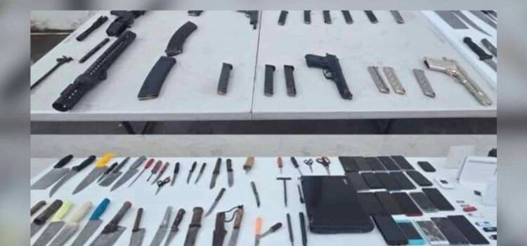 Incautan armas y dispositivos en penal de Culiacán Incautan armas y dispositivos en penal de Culiacán