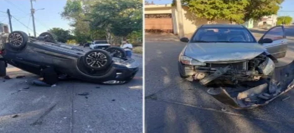 Volcadura en sector Terra Nova de Los Mochis deja tres personas lesionadas